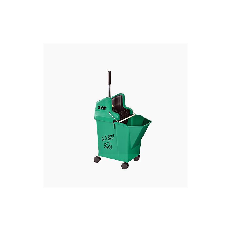 Lady Bug Kentucky Mop Bucket With Wheels (Green)